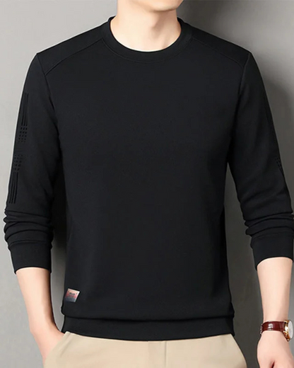 Camisola com gola redonda e manga comprida para homem