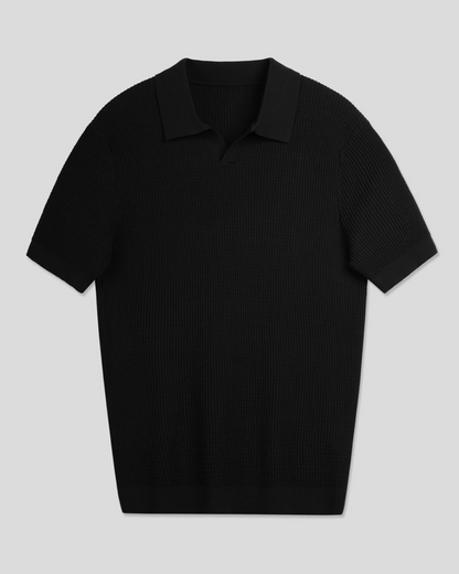 Camisa Polo Masculina em Malha Jacquard Estilo Moderno e Conforto Superior