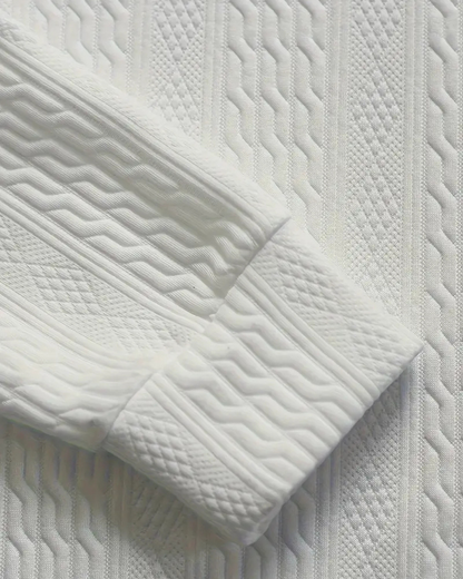 Conjunto de Duas Peças em Tecido com Textura Entrançada e Ajuste Confortável