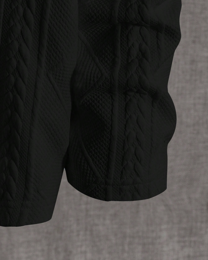 Suéter de manga comprida e gola redonda para homem