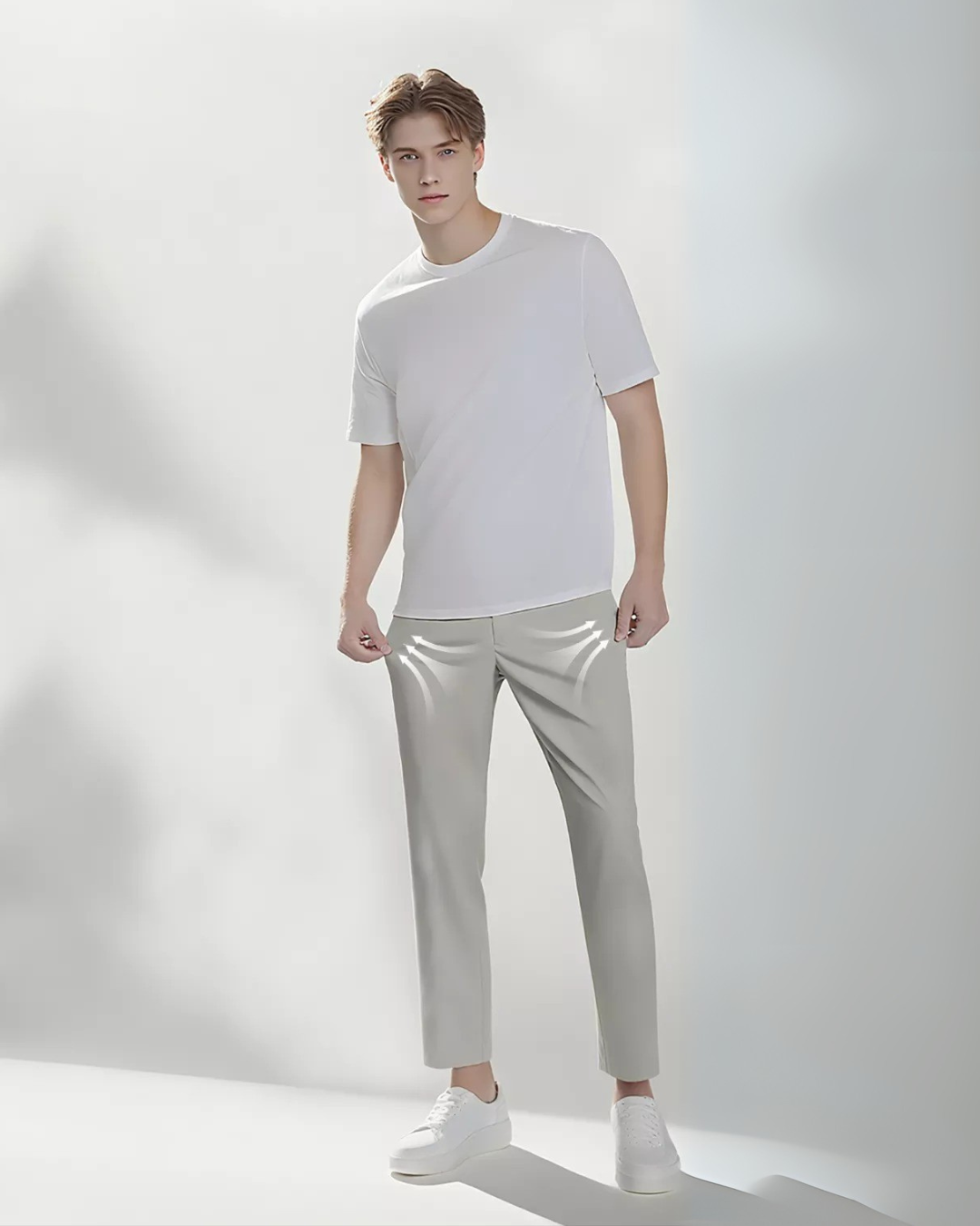 Calças Elegantes e Elásticas para homem