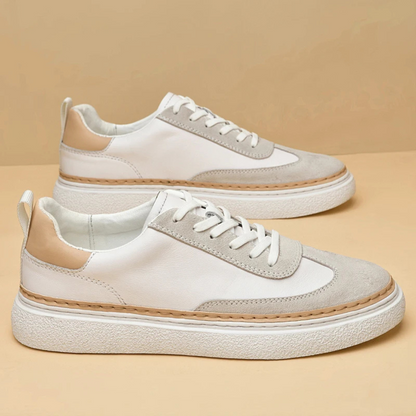 Sapatos casuais de couro genuíno para homem