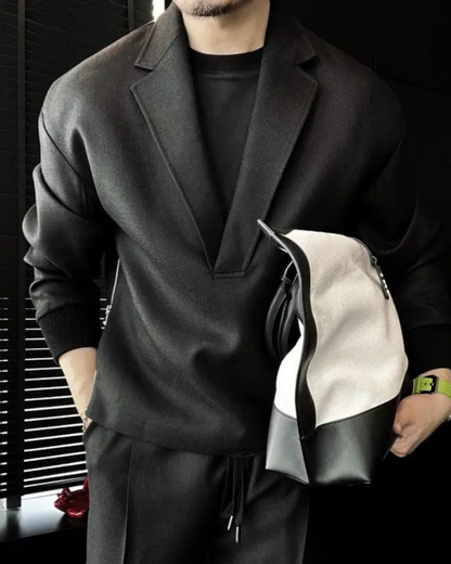 Conjunto de camisola e calças casual para homem