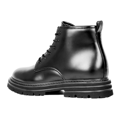Botas de Couro de Biqueira Redonda para Homem