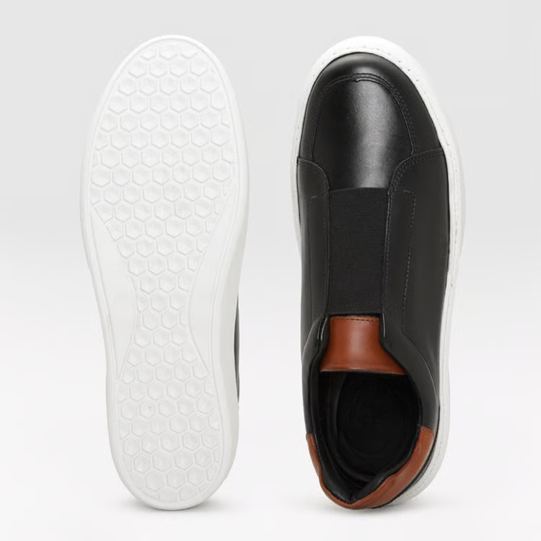 Sapatos com sola ortopédica slip on para homem