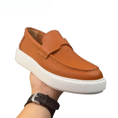 Mocassins casuais ergonómicos em pele para homem