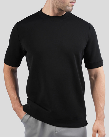 Camiseta de manga curta para homem em algodão