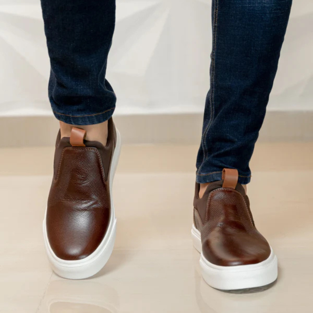 Sapatos ortopédicos slip on para homem