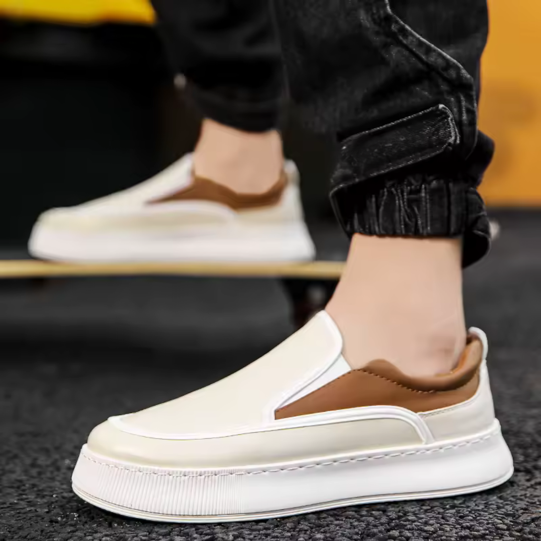 Sapatos respiráveis sem atacadores para homem