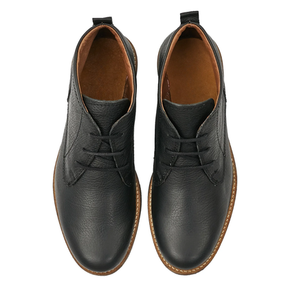 Bota de Cano Curto em Couro com Estilo e Suporte Ortopédico para Homem