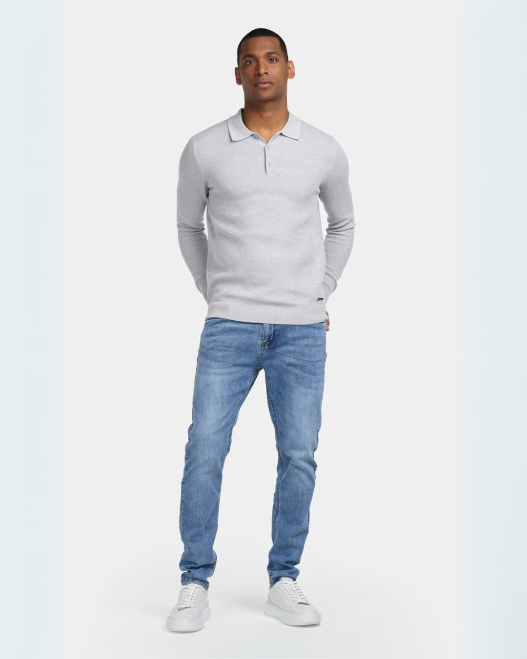 Calças de Ganga Ajustadas para Homem com Efeito Lavado Vintage