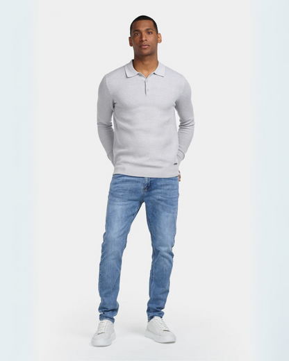 Calças de Ganga Ajustadas para Homem com Efeito Lavado Vintage