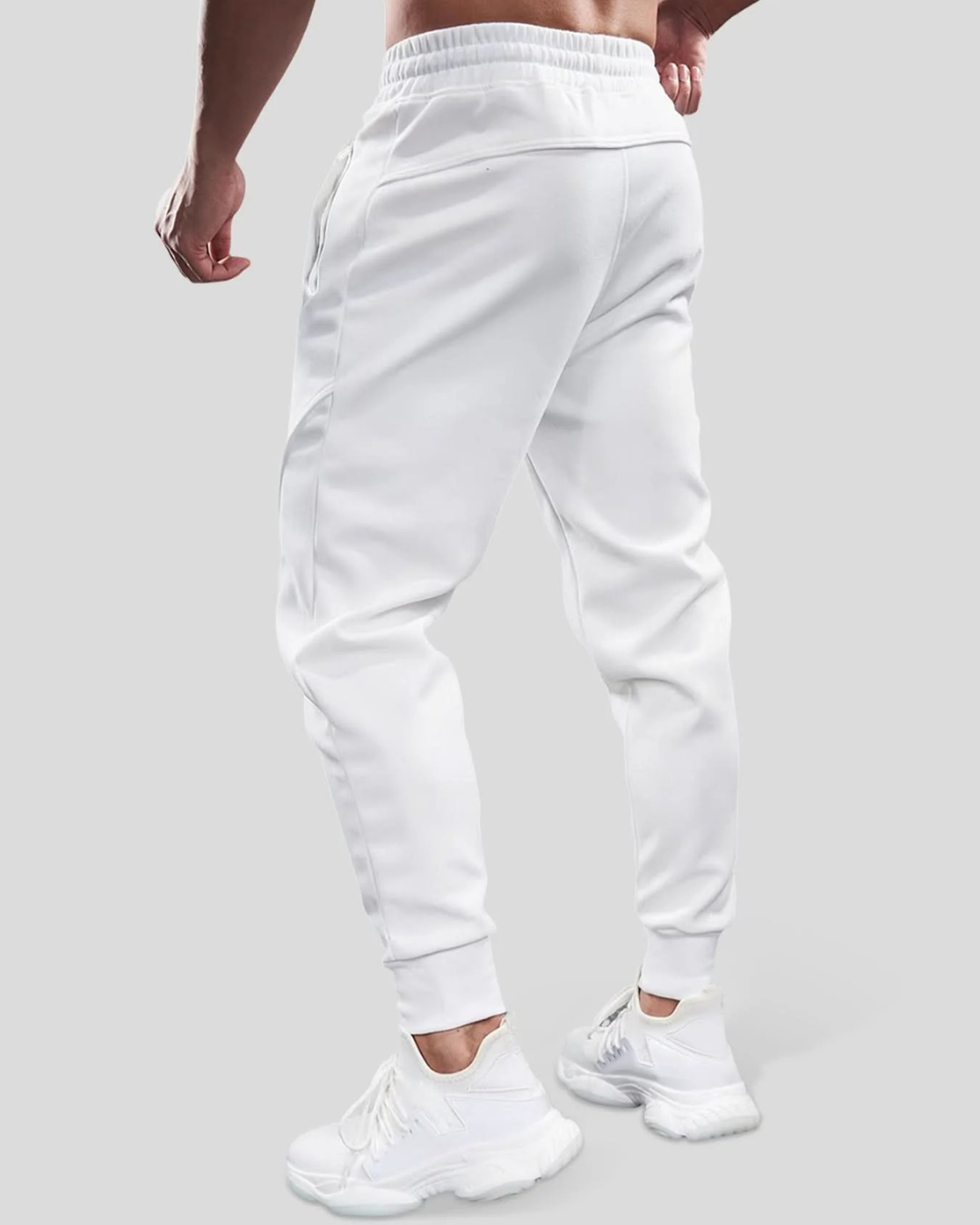 Calças jogger elásticas e cintura ajustável para homen