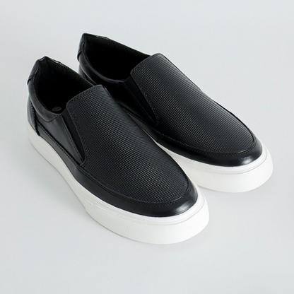 Sapatos mocassim de couro para homem com sola antiderrapante