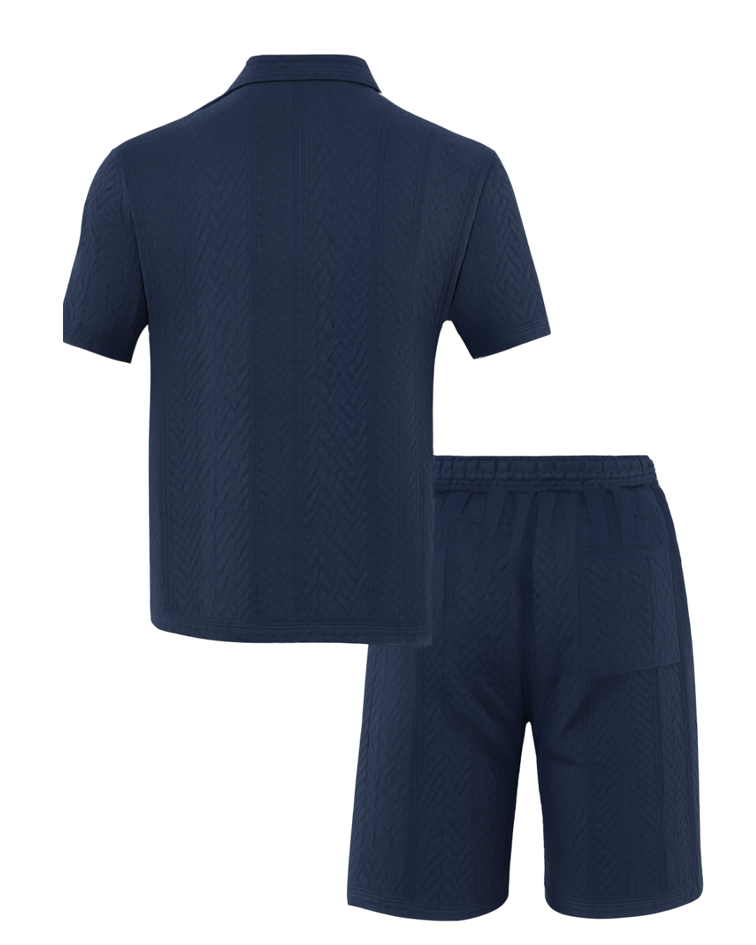 Conjunto de camisola de manga curta e calções para homem