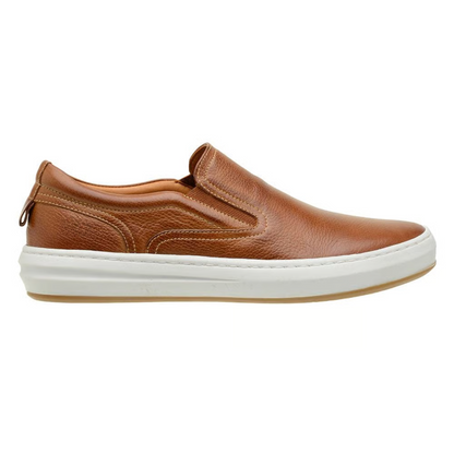 Sapatilhas Slip-On de couro com design casual para homem