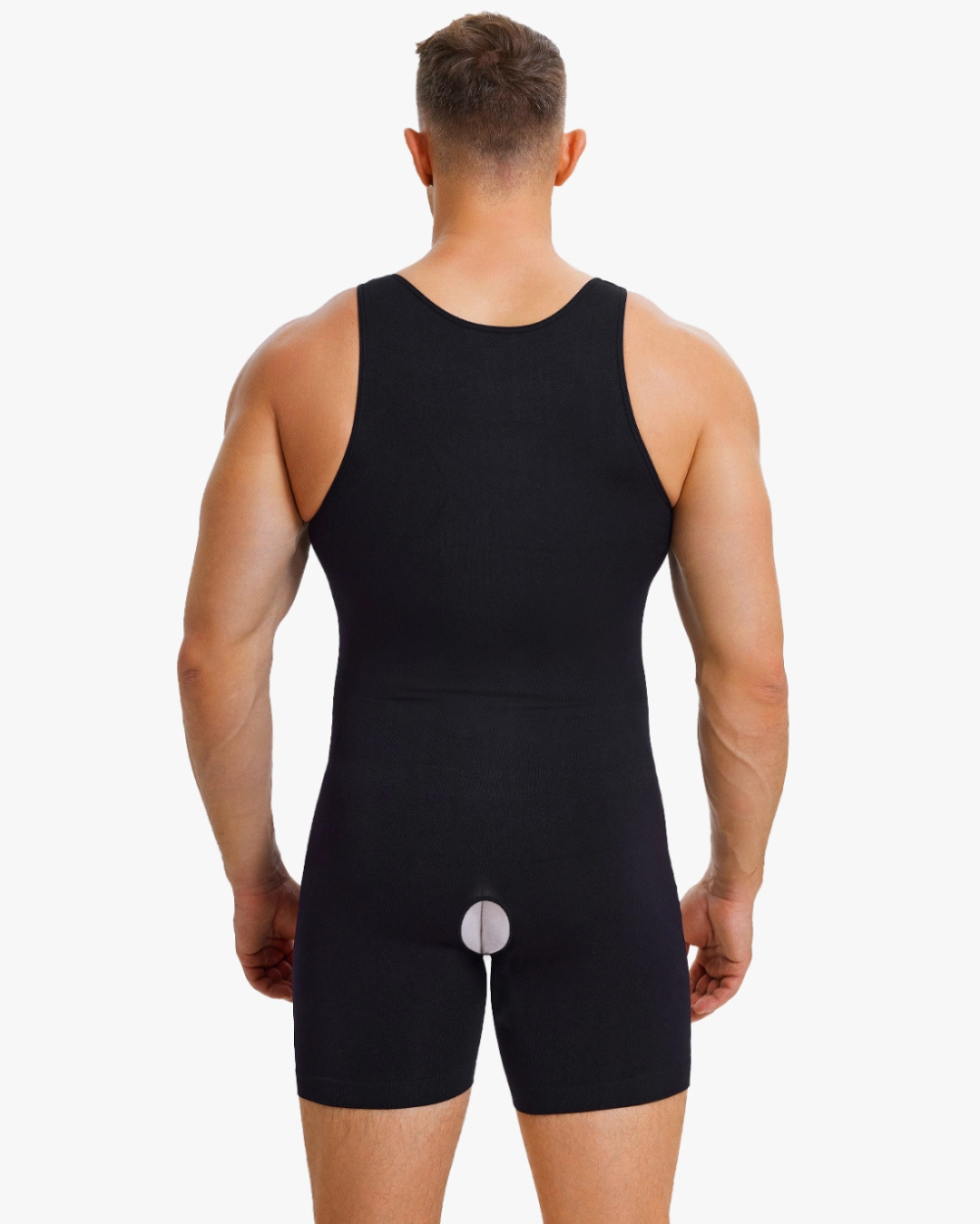 Body modelador de corpo inteiro sem costuras para homem