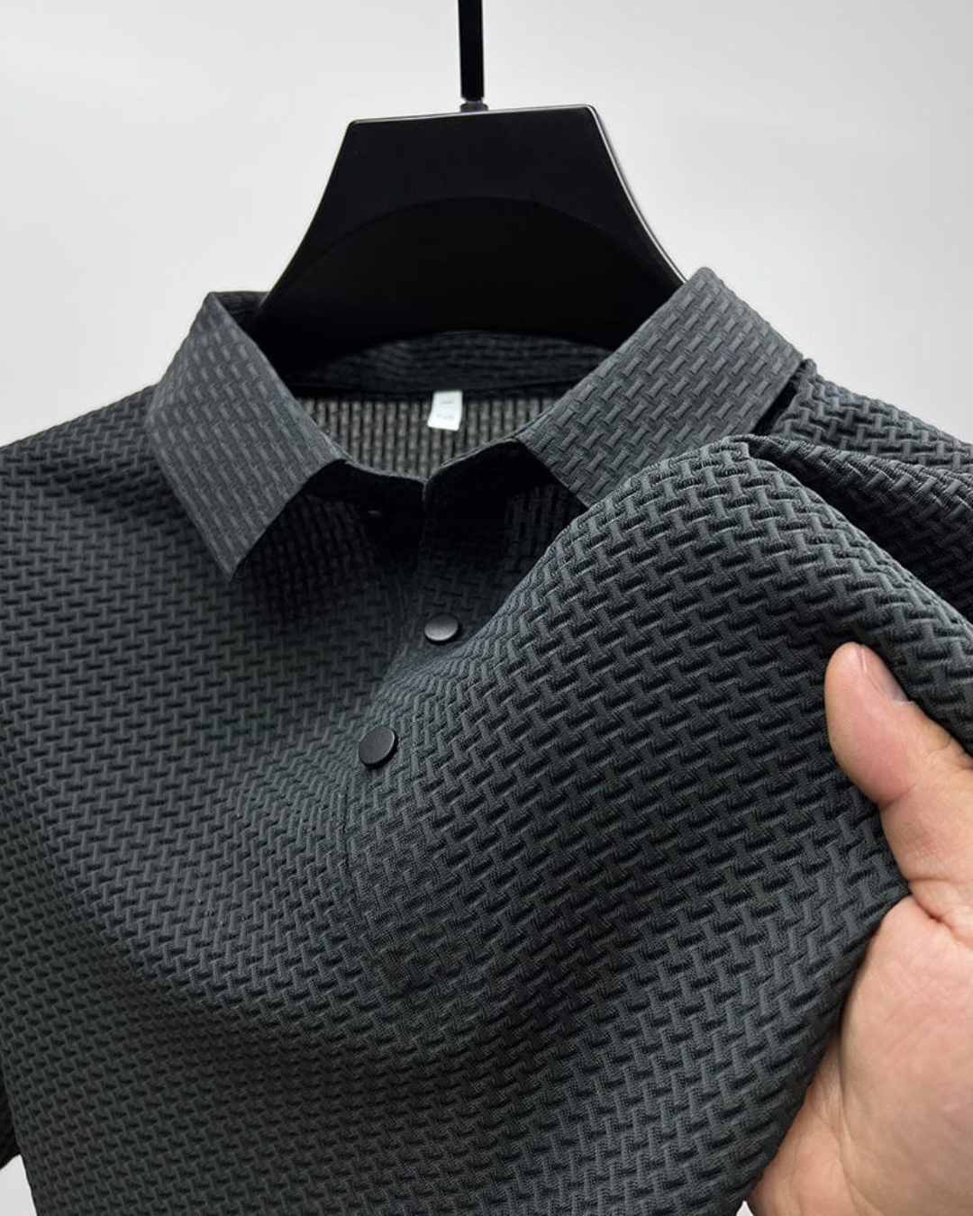 Camisa Pólo de Seda Premium com Estilo Minimalista