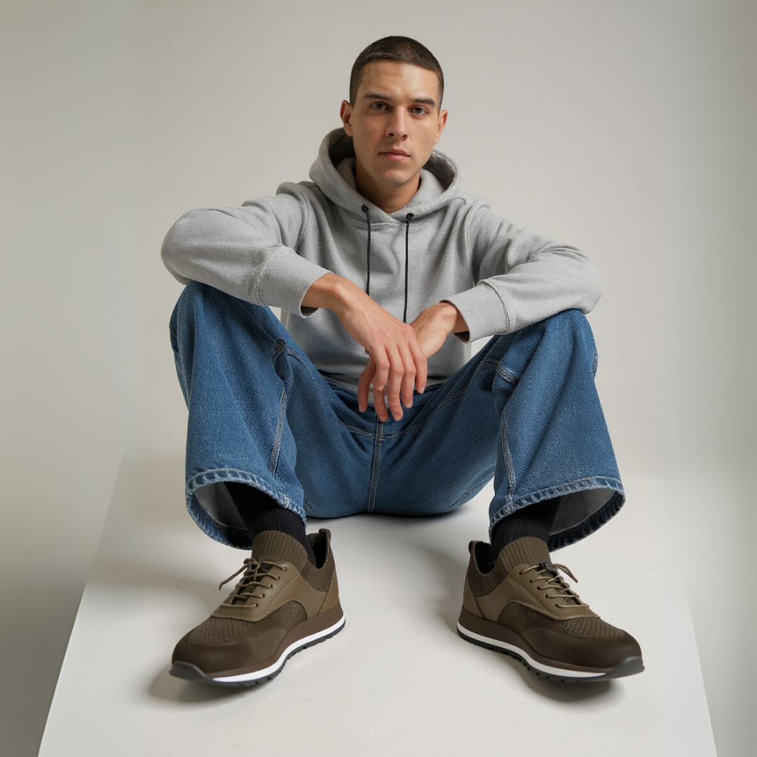 Sapatos com atacadores ergonómicos e sola antiderrapante