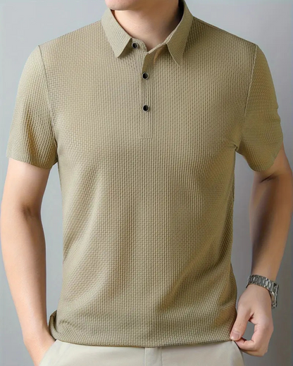 Camiseta polo casual respirável