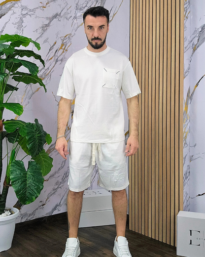 Conjunto Desportivo de Duas Peças em Tecido Respirável com um Ajuste Confortável para Homen