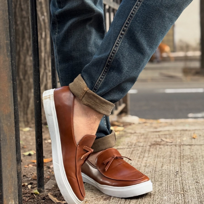 Mocassins Urbanos de Couro  para Homem