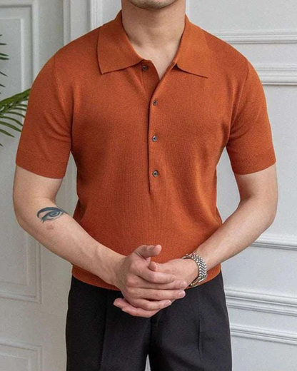 Polo clássico de manga curta para homem