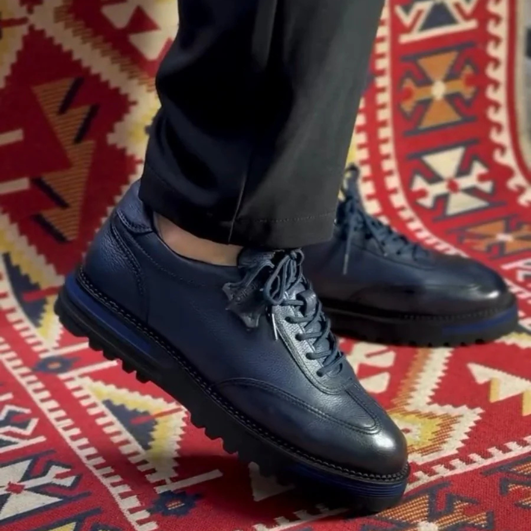 Sapatos ortopédicos de couro para homem