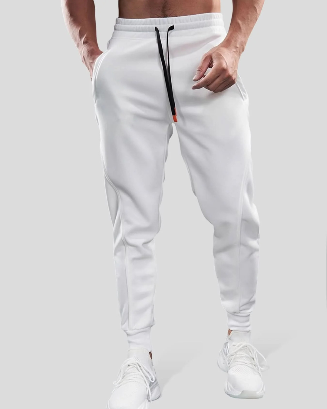 Calças desportivas de algodão para homem