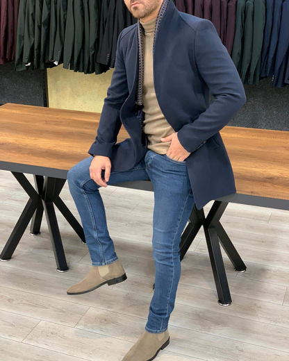 Casaco com um design moderno e um acabamento elegante para homem