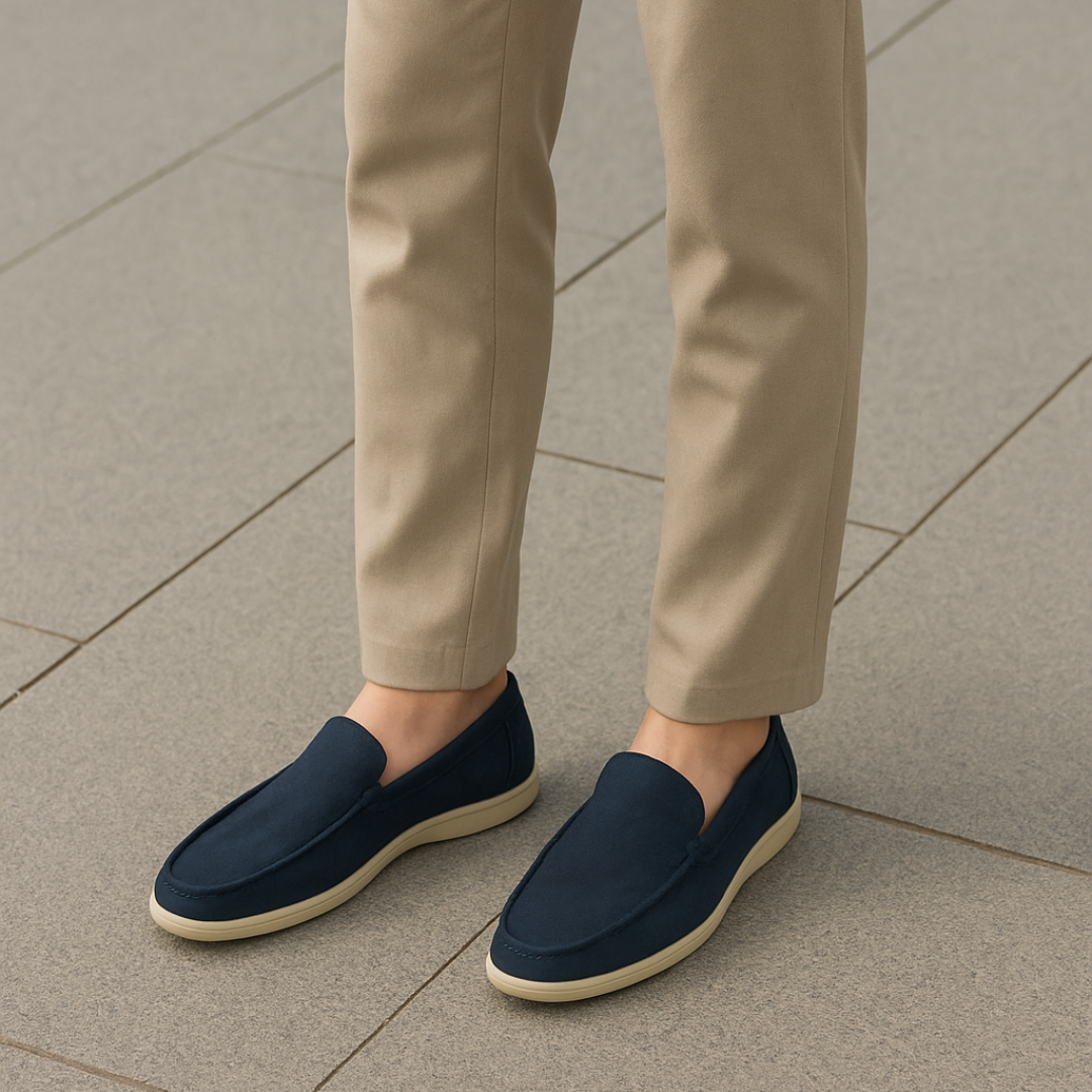 Mocassins ortopédicos para homem com design clássico e sola antiderrapante