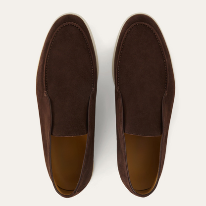 Sapatos Casuais e Elegante Feitos à Mão em Pele de Camurça para Homen