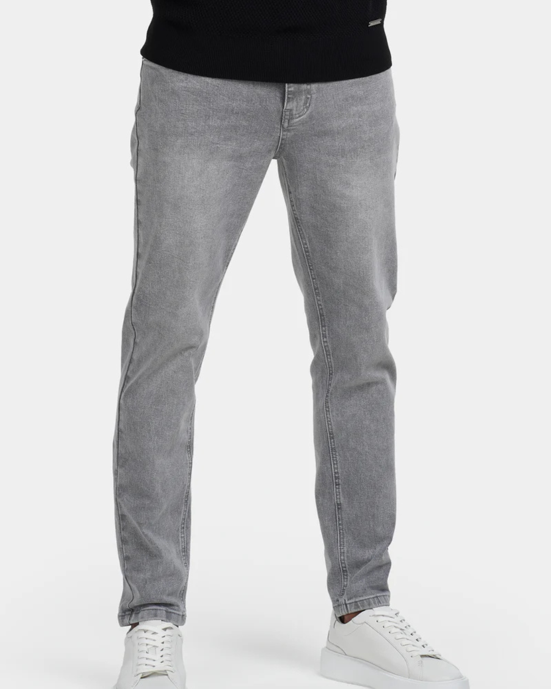 Calças de Ganga Ajustadas para Homem com Efeito Lavado Vintage