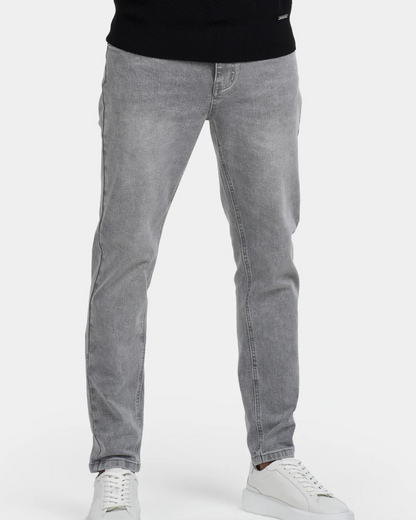 Calças de Ganga Ajustadas para Homem com Efeito Lavado Vintage