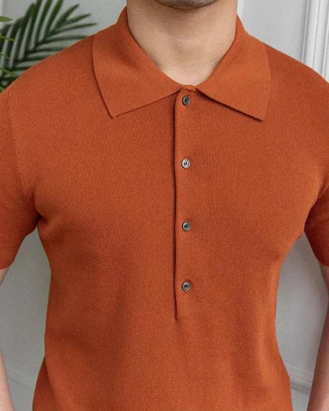 Polo clássico de manga curta para homem