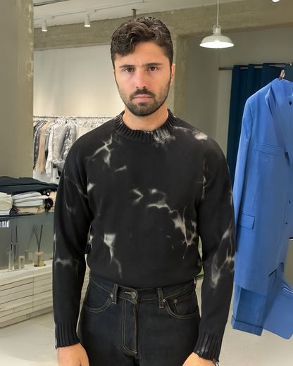 Casaco de malha com design moderno para homem