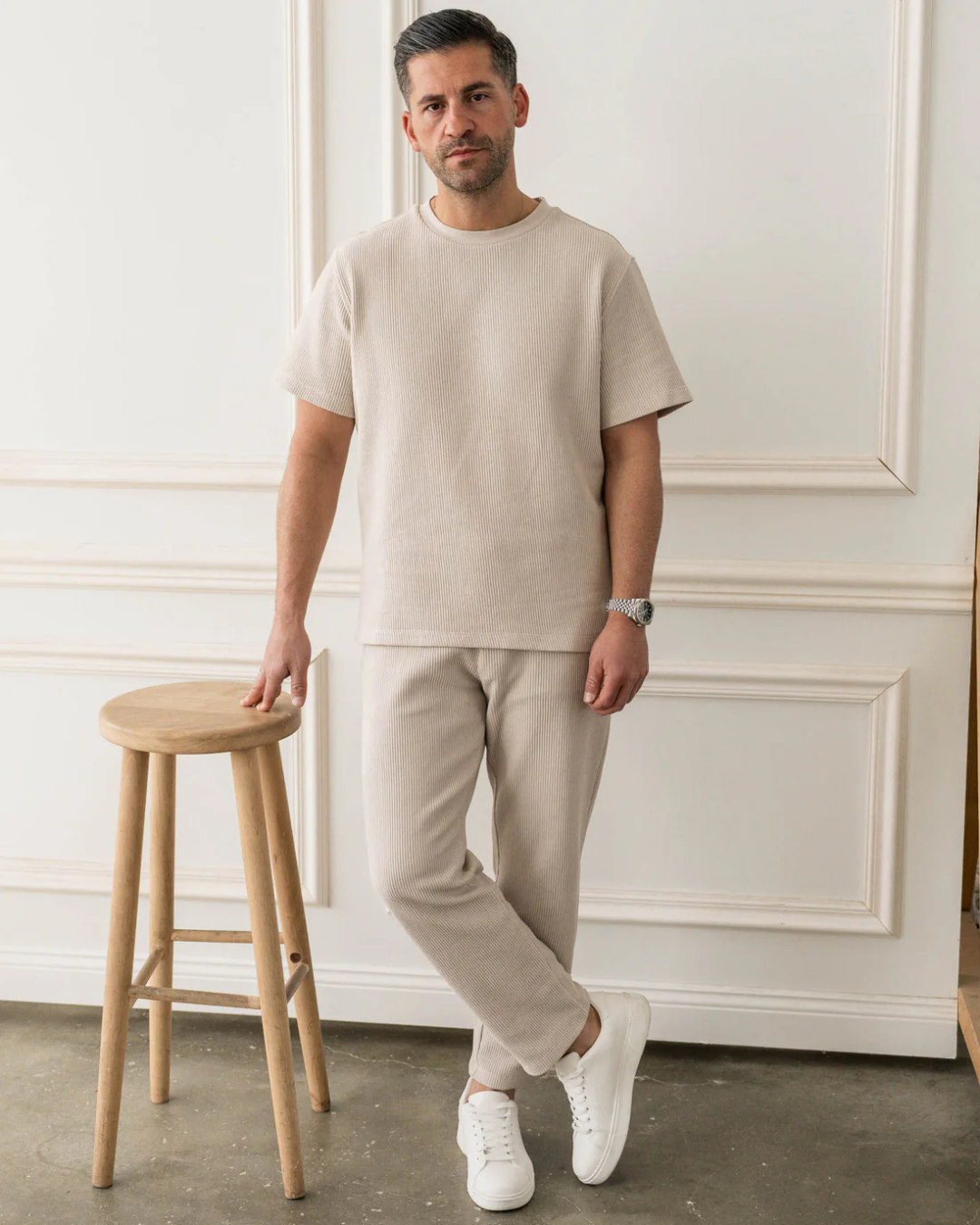 Calças Slim de Estilo Descontraído para Homen