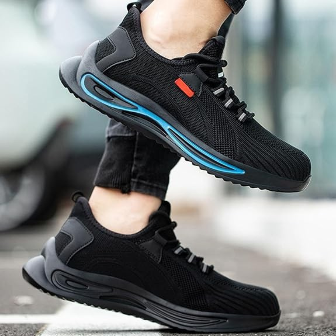 Sapatos de Segurança com Biqueira de Aço e Resistentes ao Impacto para Homem