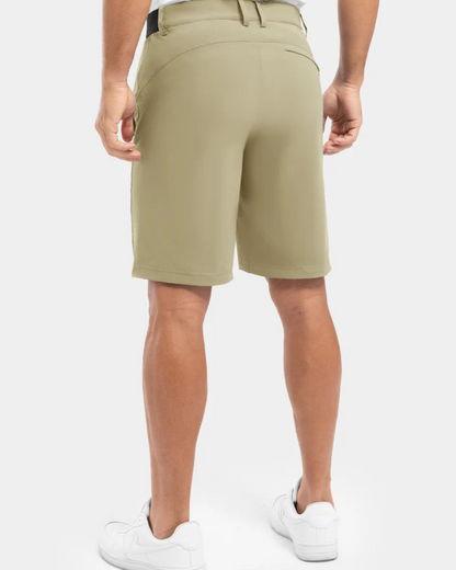 Calções em tecido respirável e elástico para homem