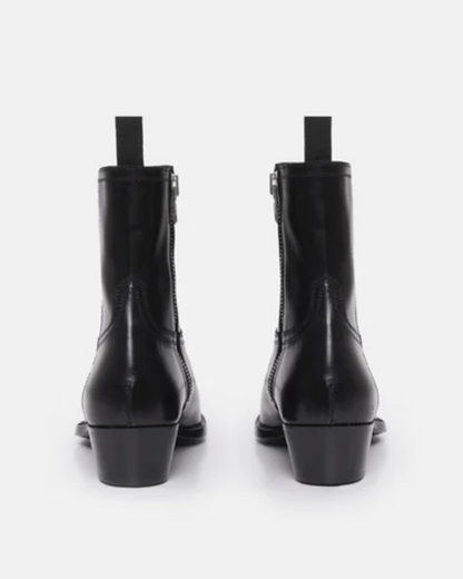 Botas Masculinas de Estilo Ocidental com Design Gravado Espírito Rebelde e Estilo Icónico