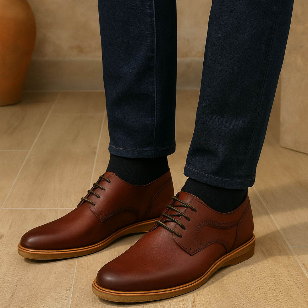 Sapatos Casuais Castanhos com Sola Alta Portland