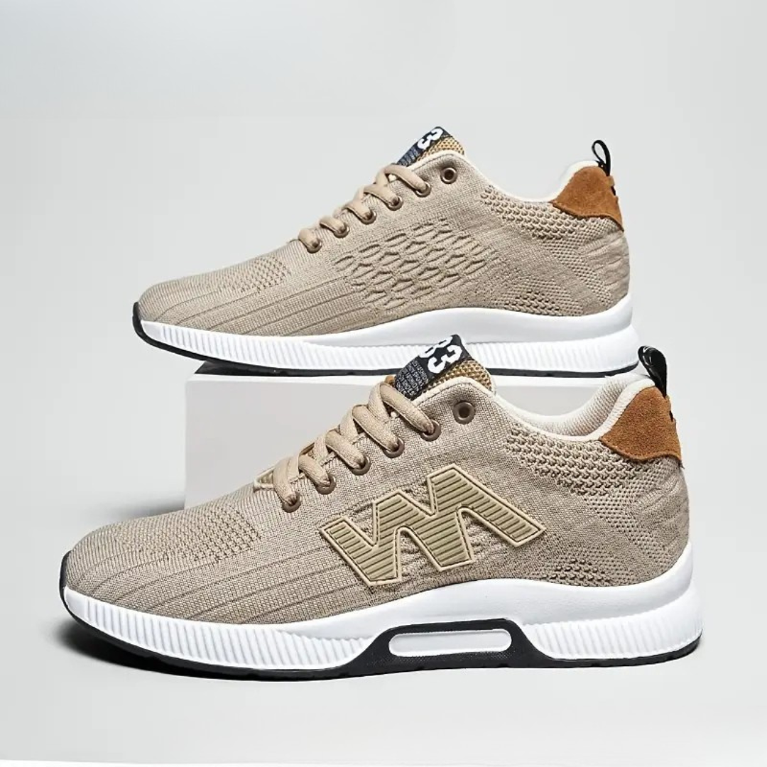 Sapatos desportivos de malha com sola alta para homem