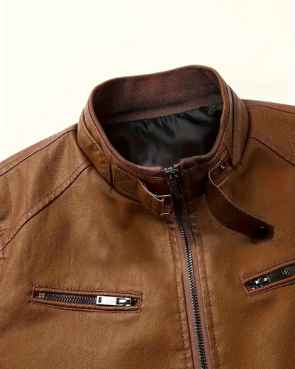 Casaco de couro para homem