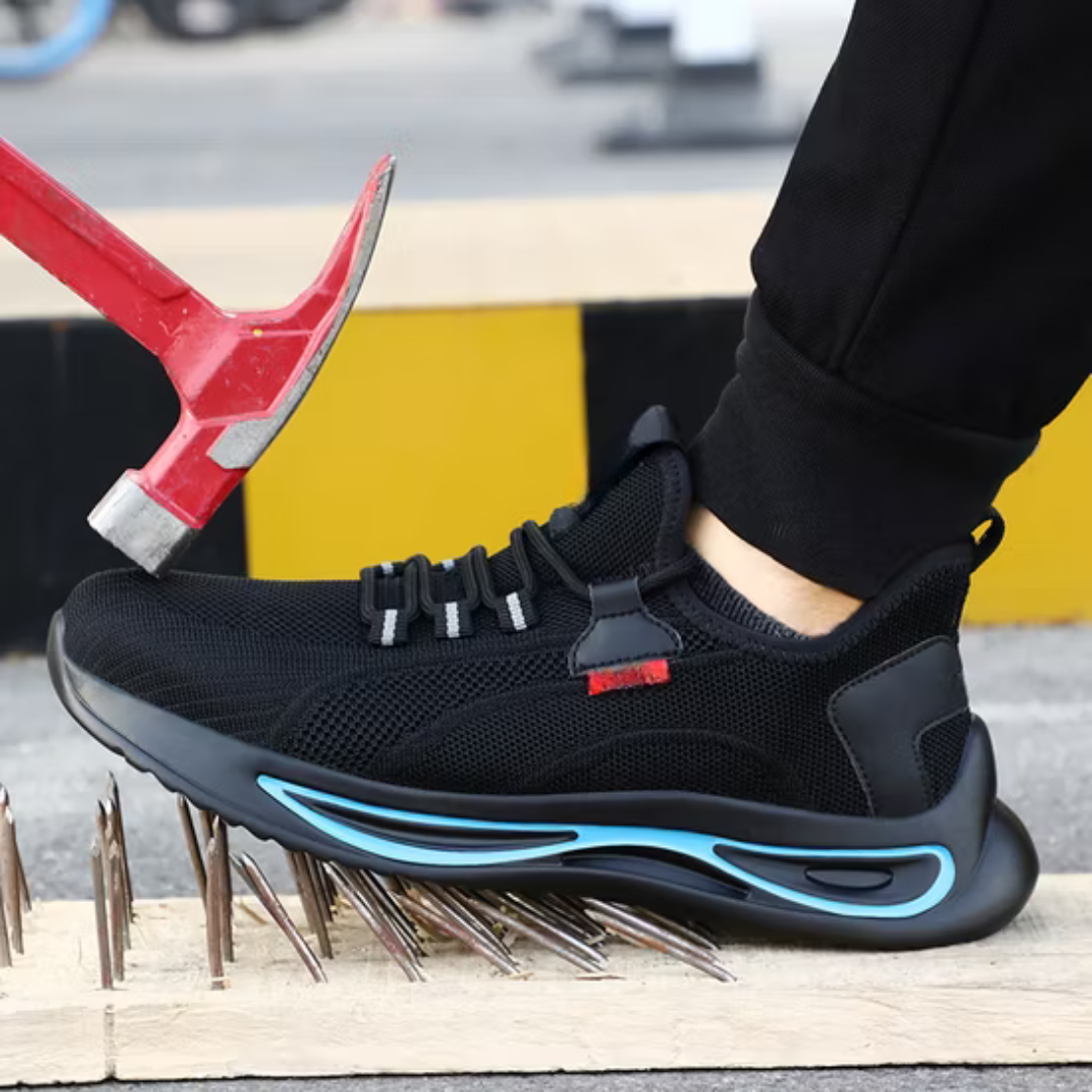Sapatos de Segurança com Biqueira de Aço e Resistentes ao Impacto para Homem