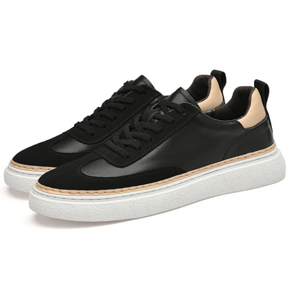 Sapatos casuais de couro genuíno para homem