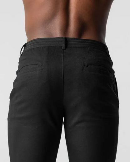 Calças elegantes e elásticas para homem