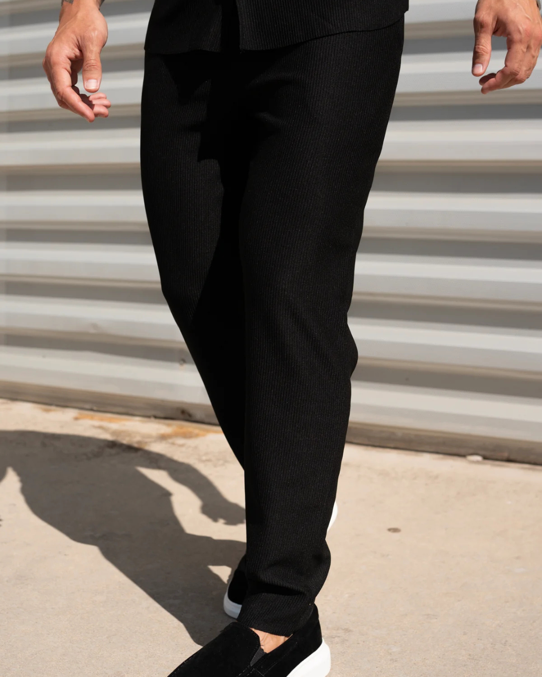 Conjunto de calças e camisola de manga curta casual para homem