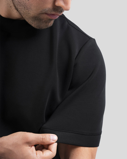 Camiseta de manga curta para homem em algodão