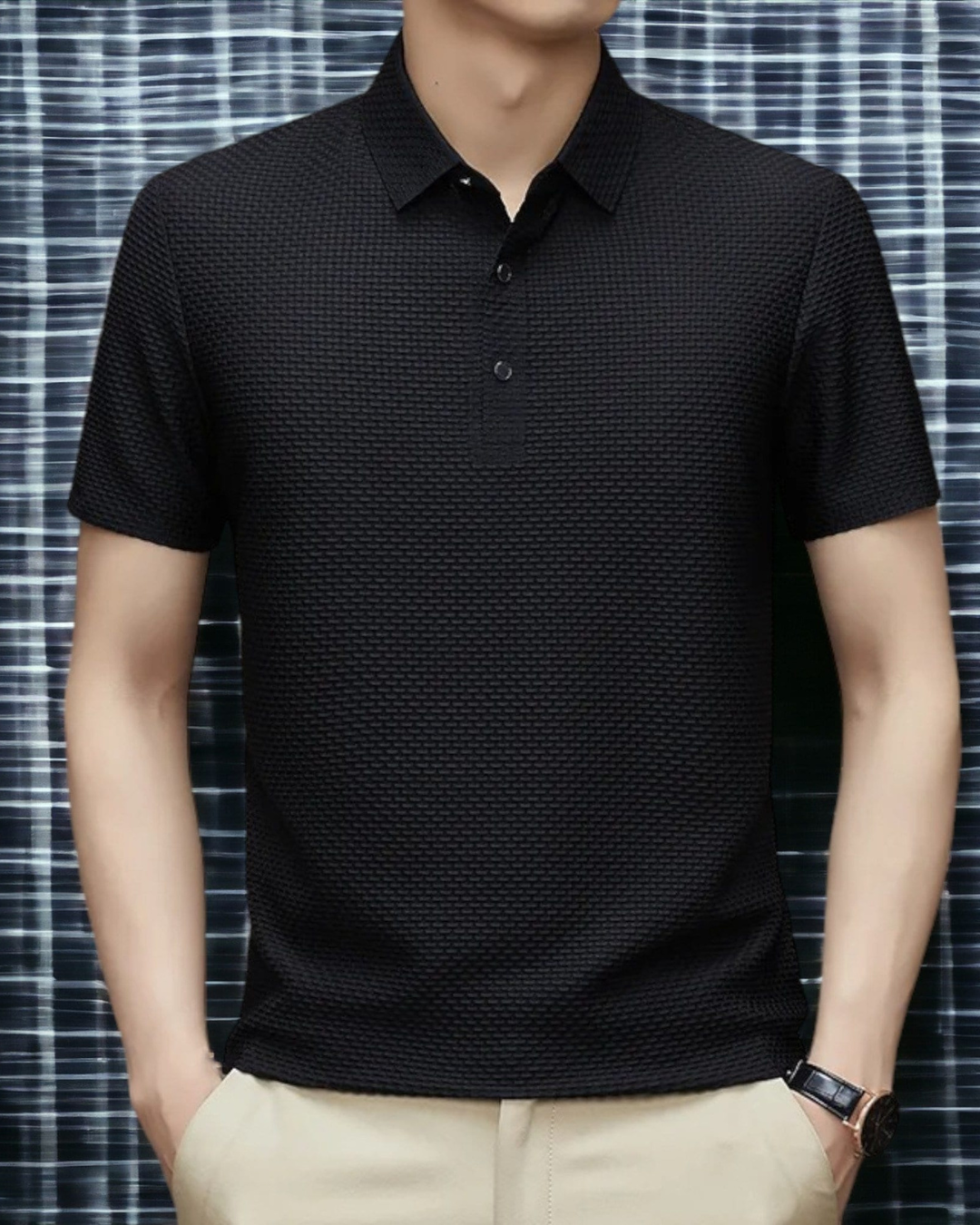 Camisa Pólo Casual de Manga Curta com Corte Justo (OFERTA 2X1)