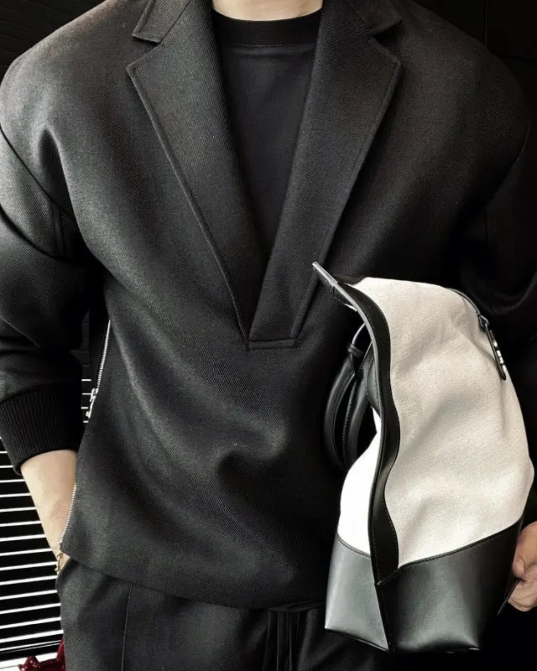 Conjunto de camisola e calças casual para homem